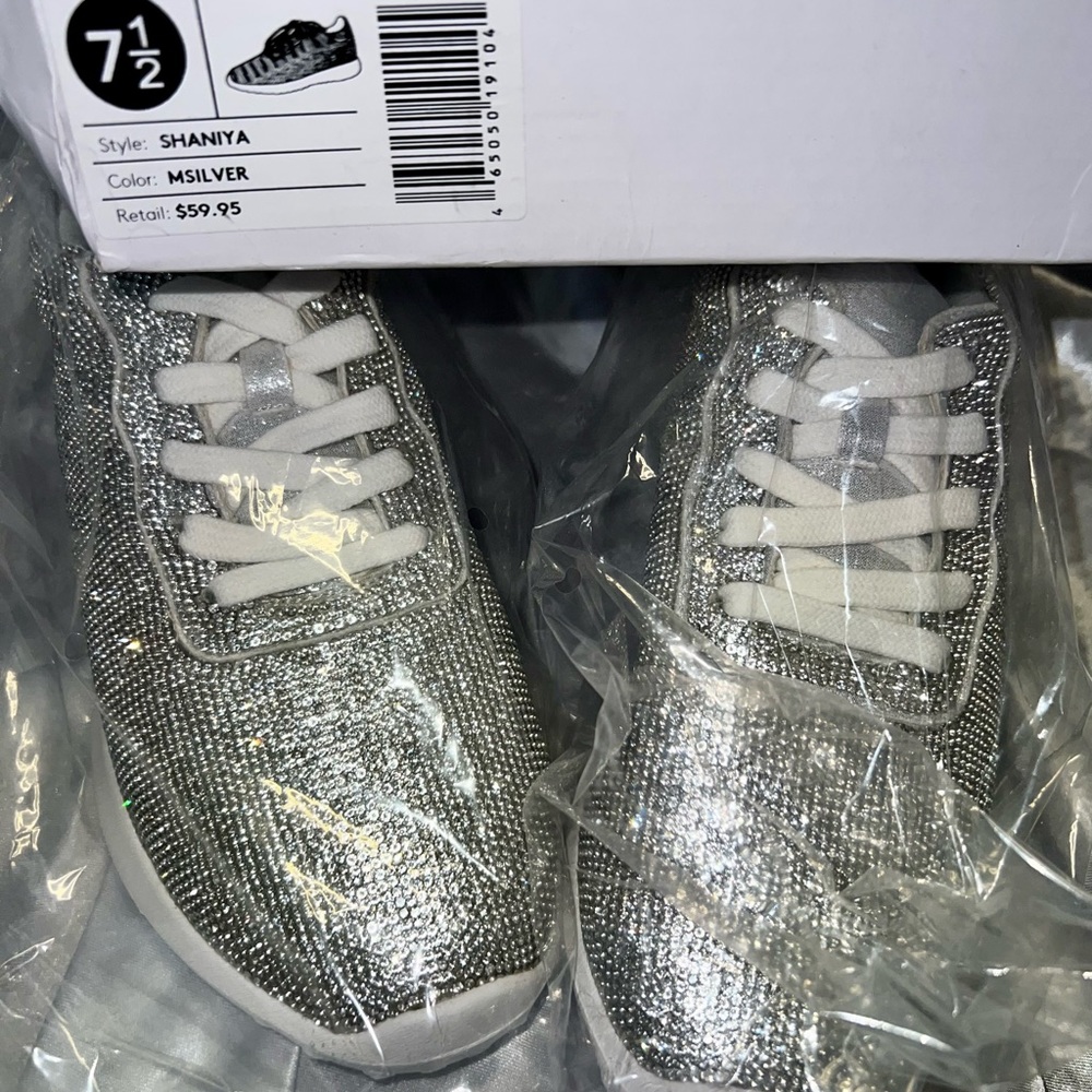 David’s Bridal beautiful shimmering tennis shoes size 7.5.